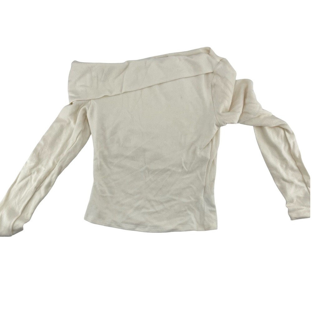 Reformation Women's Top Off-the-shoulder Cream Knit Small